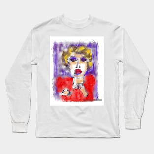 Vintage Movie Star Glamour Portrait Long Sleeve T-Shirt